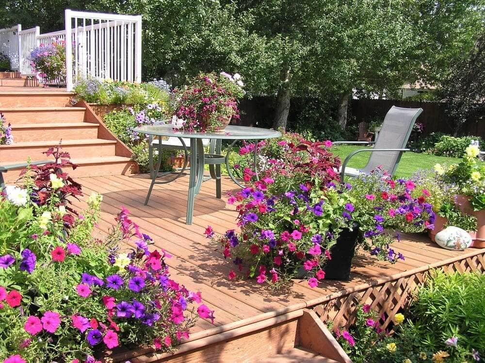 Flowers may be added to your composite wood decking.